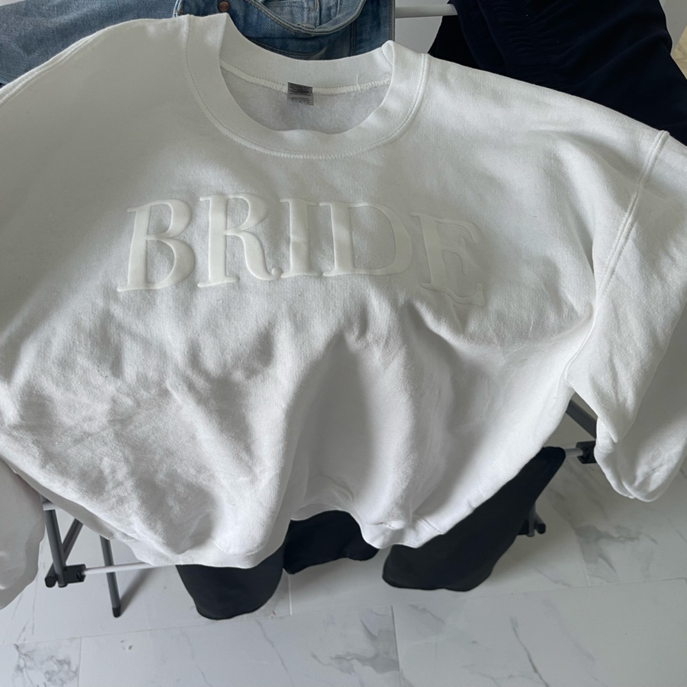 Bride white sweater